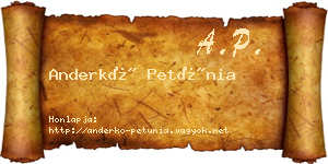 Anderkó Petúnia névjegykártya